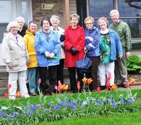 Independence Garden Club members toured Roger Buhr's gardens in Decorah.