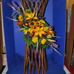 "Bountiful, Beautiful Harvest" - by Sandra Gossman, Ames Garden Club; Designer's Choice Award (for top design using fresh and/or dried plant material)